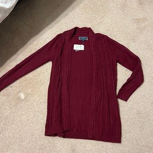 Maroon cardigan